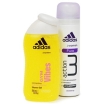 Набор Adidas: дезодорант аэрозоль"Action 3 Pure", гель для душа "Gym Vibes" парфюмерно-косметической компании Coty Товар сертифицирован инфо 11262u.